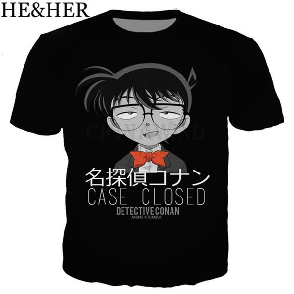 

classic anime detective conan 3d print shirts horror humor graphic men clothing