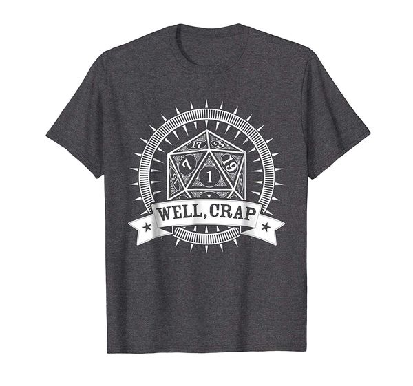 

2019 fashion men t shirt well crap sided dice dm table role playing tshirt