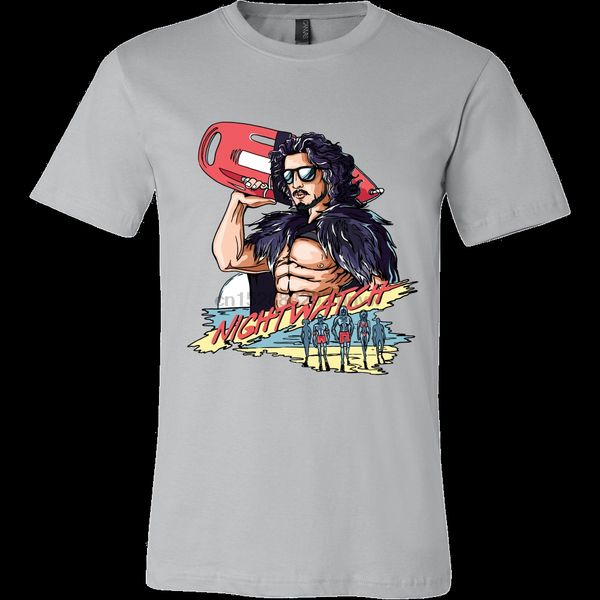 

men print casual 100% cotton t-shirt popular nightwatch round neck cool man t-shirt