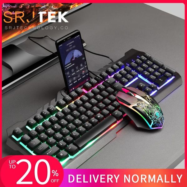 

gaming computer wired mouse keyboard set colorful usb ergonomic pc waterproof keyboard optical game keybord keypad mice for mac