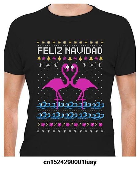 

feliz navidad flamingo ugly christmas sweater funny xmas t-shirt