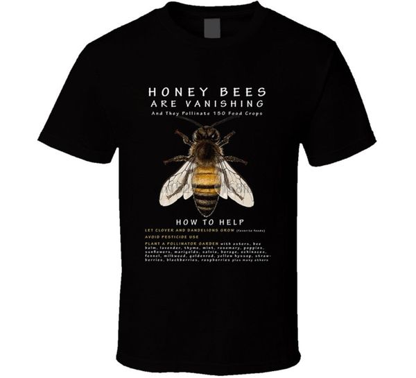 

honey bees are vanishing how to help mens black t-shirt tee gift new from us
