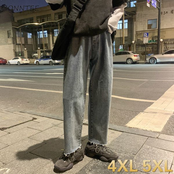 

men's jeans men straight vintage leisure fur-lined all-match plus size 5xl simple streetwear fashionable classic trousers for male, Blue