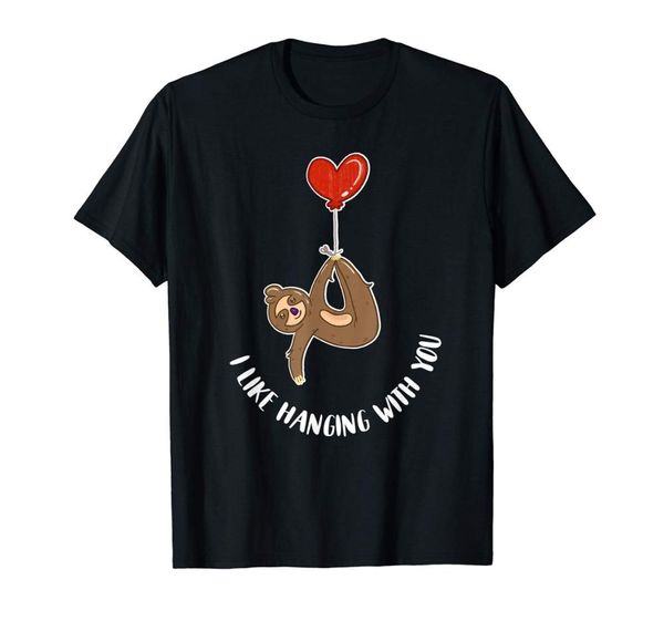 

valentine's day sloth gift shirt teenage girls couples tween men 2019 summer round neck famous clothing create t shirt