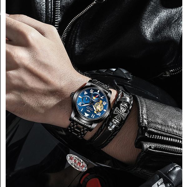 

ailang men's watches mens watches automatic mechanical sport watch men wirstwatch tourbillon reloj hombres 2020, Slivery;brown