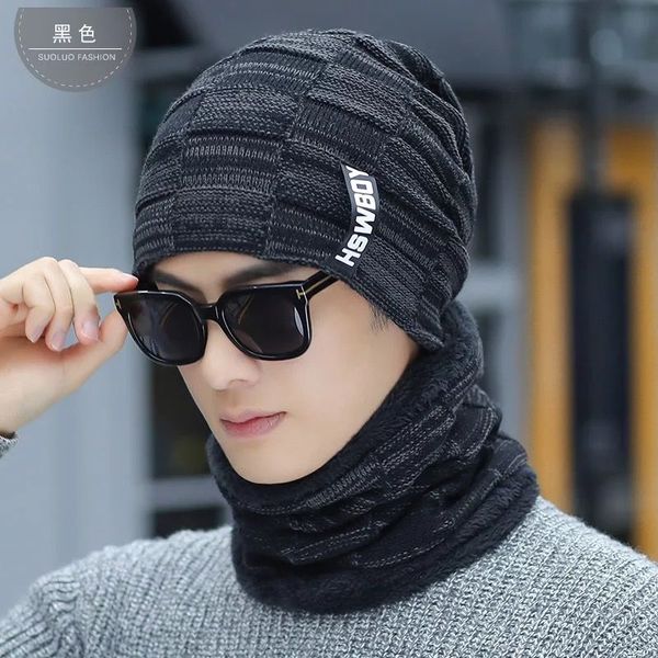 

2020 autumn and winter new warm hat men's thick thick brimmed hat outdoor riding thick windproof four-piece suit, scarf hat mask, Blue;gray