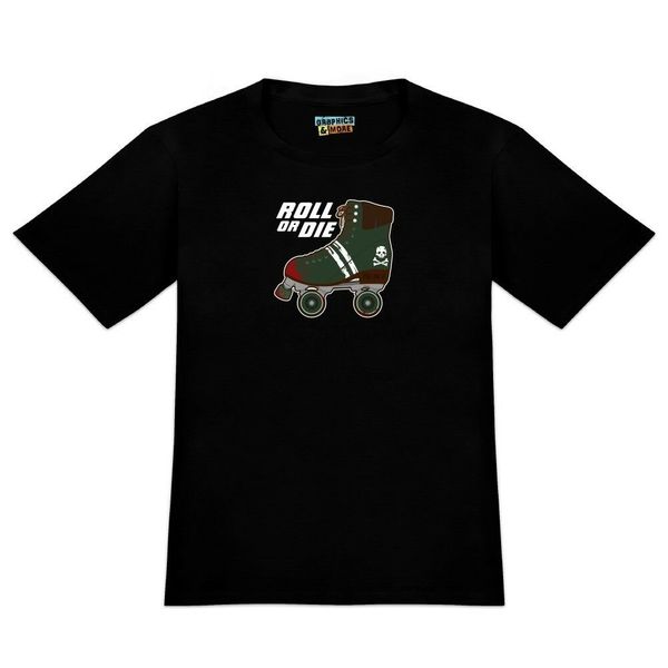 

roller skates derby roll or die combat boots war punk mens novelty t-shirt