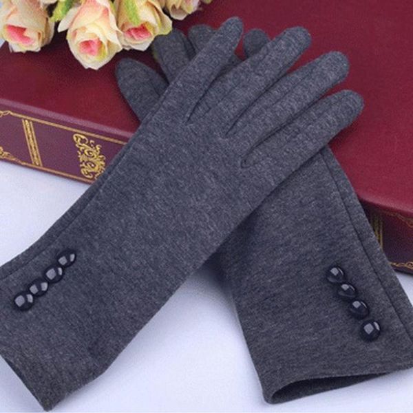 

five fingers gloves fashion touchscreen womens winter outdoor sport warm female mobile phone women, Blue;gray
