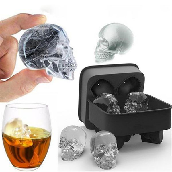 

sellers) 3d skull silicone mold diy ice maker mold tray