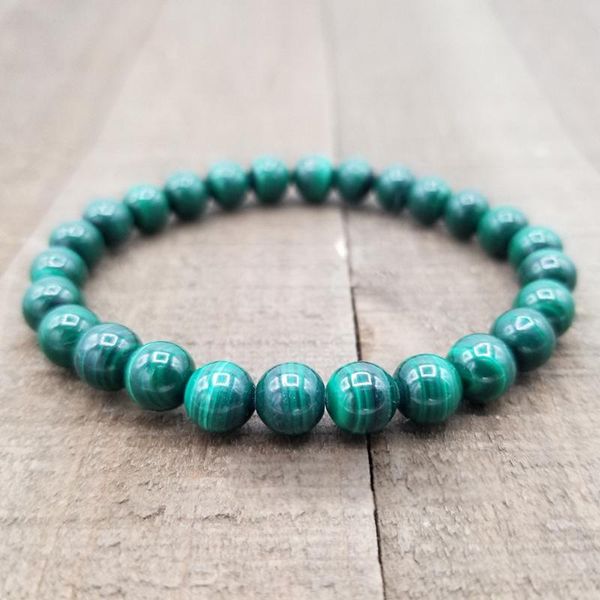 

mg0320 grand natural malachite stacking bracelet trendy energy powerful balance bracelet stress relief yoga, Black