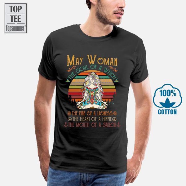 

may woman the soul of a witch the fire of a lioness vintage men tshirt