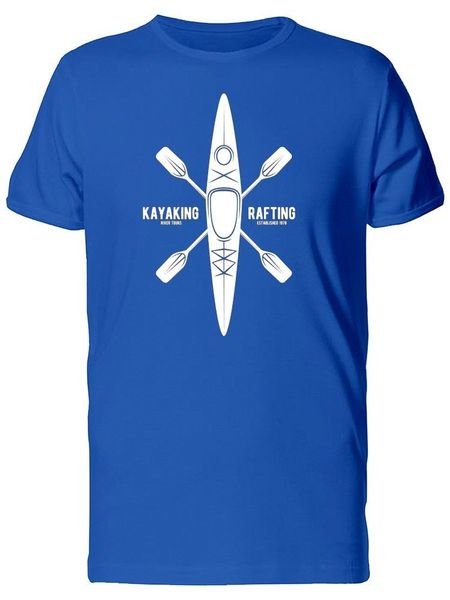 

kayaking rafting white men's t-shirt size s-3xl