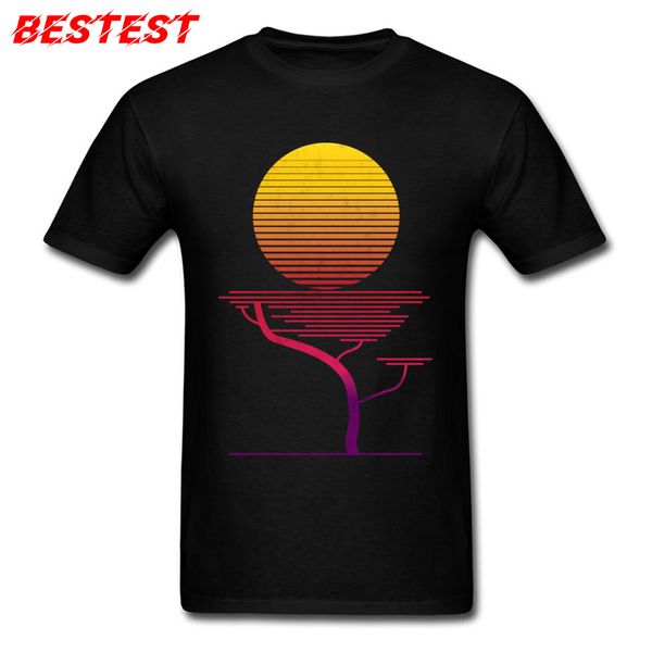 

discount tshirt men's shirts abstract sunset custom t shirt 100% cotton fabric short sleeve cool tee-shirts o neck clothes
