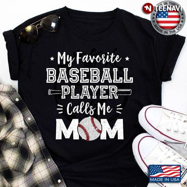

мужчины футболка бейсбол мой любимый бейсболист calls me мама женщины футболки