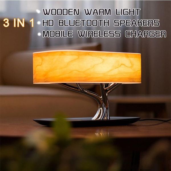 

tree light table lamp music bluetooth speaker bed lamp wifi speaker led light mobile phone wireless charging(qi) for living room