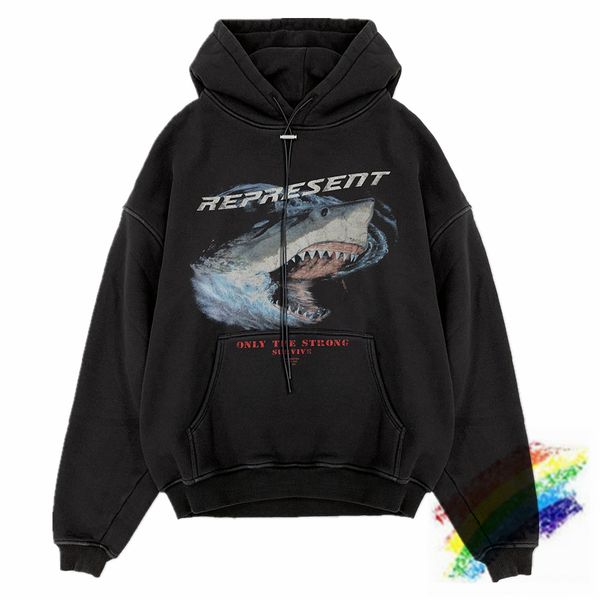 

printing vintage hoodie men women 1 washed do old retro pullovers sweatshirts, Black