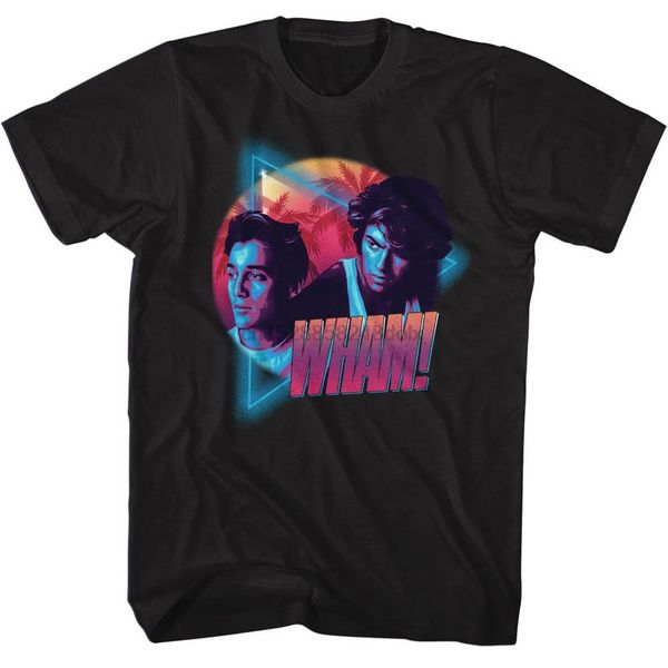 

американская классика wham английский музыка duo mi wham i вице black adult t-shirt tee