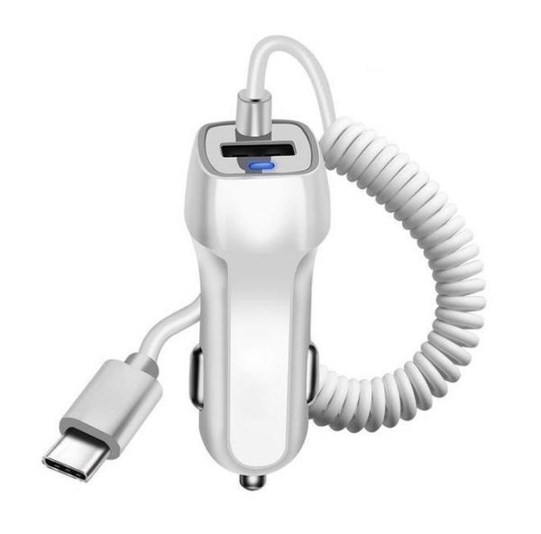 

universal car charger with usb cable mobile phone charger for samsung micro usb type c cable fast car phone charger