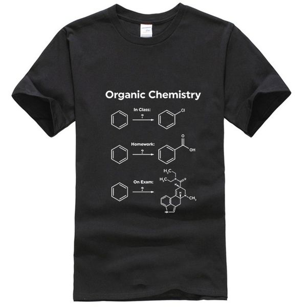 

t shirts short o neck fashion 2018 mens humor organic chemistry tees