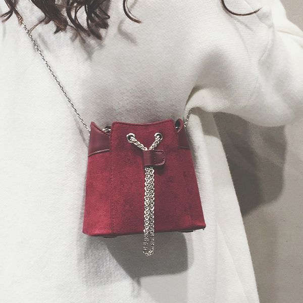 

ретро маленький мешок женского пола новые женские сумки моды цепи ведро мешок дикие ins посланника