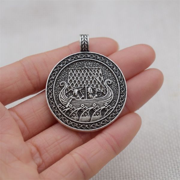 

12pcs viking ship sailboat keychain pirate pendant warrior talisman jewelry, Silver