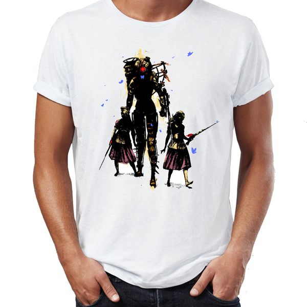 

men's t shirt bioshock little sister big sister big daddy artsy awesome artwork printed tee