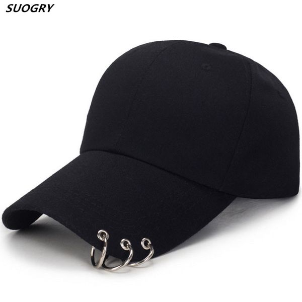 

hip hop women's baseball cap with ring circle snapback hats for men women dad hat adjustable kpop korean style gorra, Blue;gray