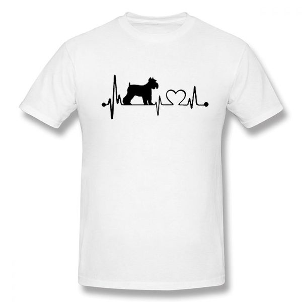 

dog schnauzer heartbeat t-shirt fashion funny birthday cotton short sleeves t shirts causal o-neck tees hip hop oversized