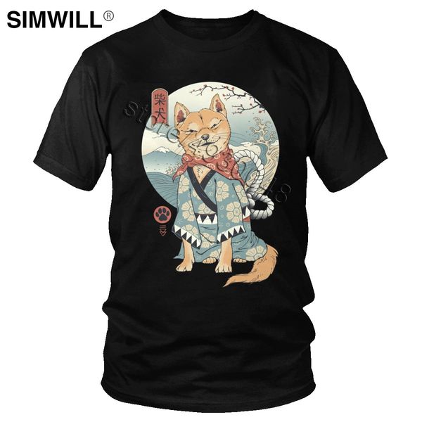 

urban latest tshirt for men's cotton kawaii shiba inu tees short sleeve japanese harajuku dog t shirt graphic print t-shirt gift
