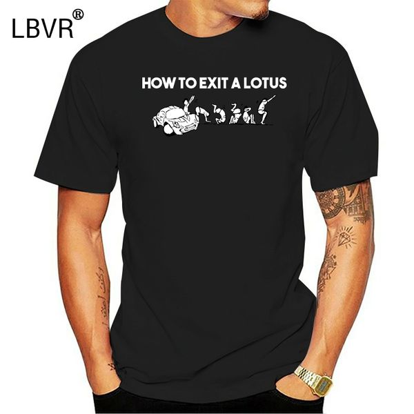 

new men shirt how to exit a lotus racing car funny joke autocross drag tee
