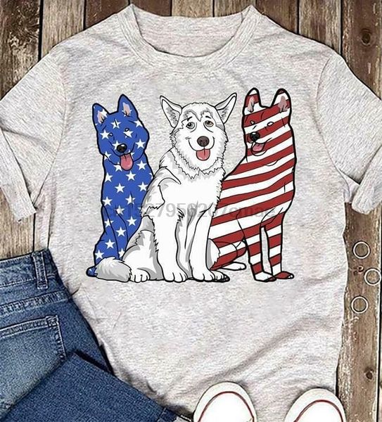 

samoyed mixed american flag dog lover men t-shirt father day s-6xl