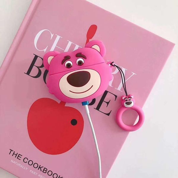 

for airpods pro case cartoon lotso bear protective silicone case for apple airpods 2 1 earphone charging box cover