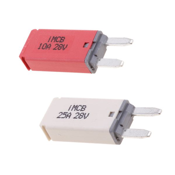 

2 pieces 25a+10a car atm mini blade fuse kit circuit breaker manual reset