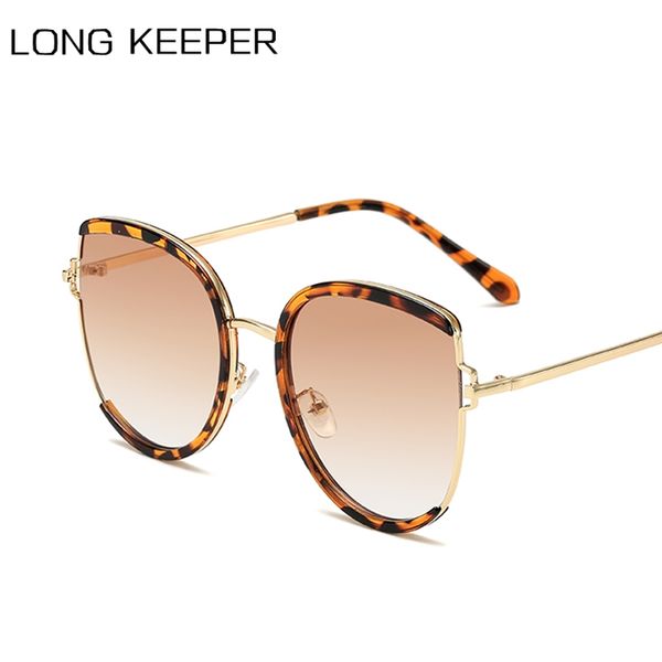 

2020 New Semi-Rimless Sunglasses Women Men Fashion Big Frame Gradient Sun Glasses Female Cat Eye Shades Butterfly Eyewear Oculos, White;black