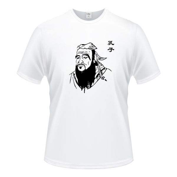 

all sizes xs-3xl orientalism chinese celebrity confucius men t-shirts funny design printing cotton tees