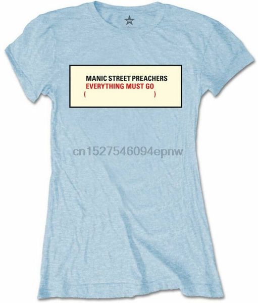 

manic street preachers 'everything must go' (blue) womens fitted t-shirt - new(1