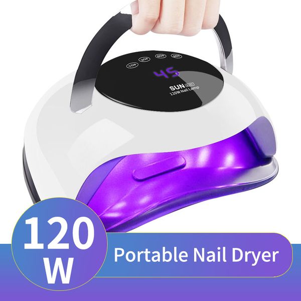 

120 led uv nail лампы для всех гели польски с 4timer быстротвердеющий ногтей сушилка high power автоопределение gel light art оборудование