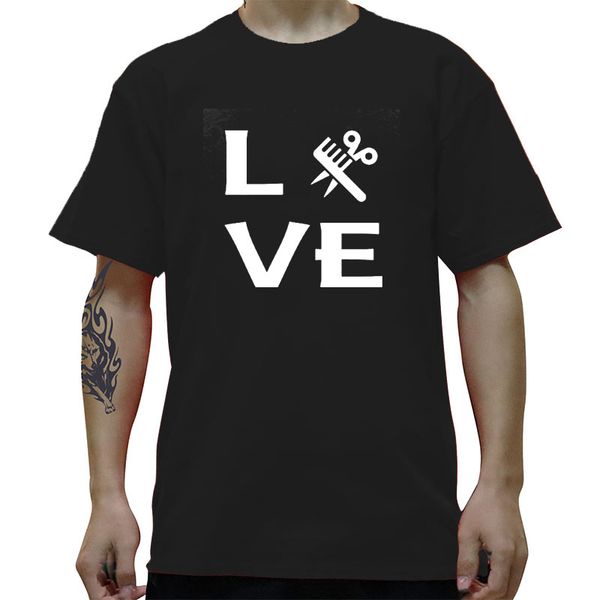 

fashion new t-shirts men short sleeve love hairstylist barber stylist tee hair cuttery t shirts male tshirts