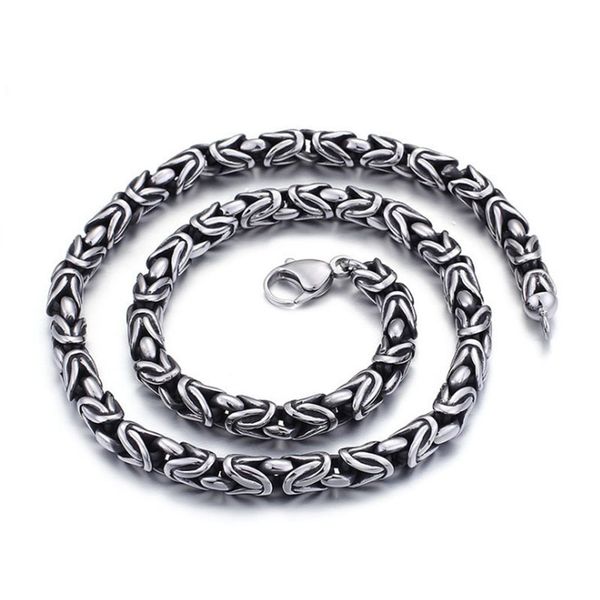 

fashion punk rock men jewelry vintage stainless steel biker chain necklaces silver color 60cm long necklace jewellery collares