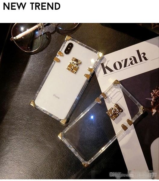 

luxury square clear tpu case for iphone 11 pro max shockproof soft silicone bling phone cover for iphone x xs max xr 6 7 8 plus