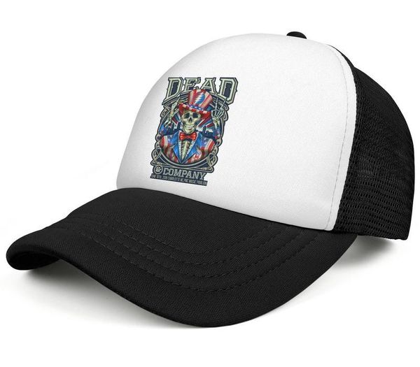 

grateful dead skull kick off summer mens and womens trucker cap ball cool fitted design your own mesh hats 50th anniversary american art, Blue;gray
