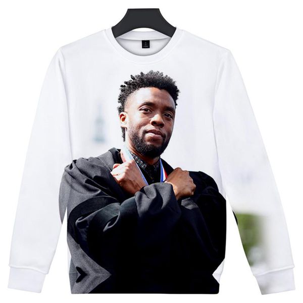 

panther wakanda forever man sweatshirts fashion wakanda pattern long sleeve round neck pullover designer male casual loose sweatshirts, Black
