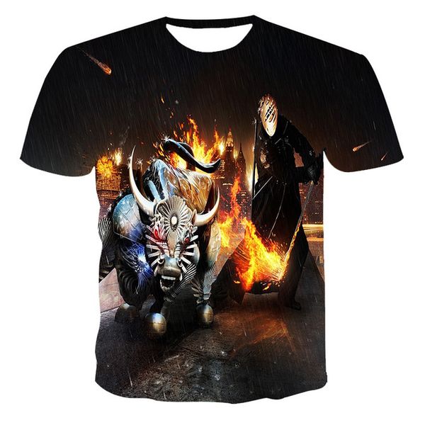 

summer new creativity print the anime 3d print shirts aesthetic funny oversized men clothing