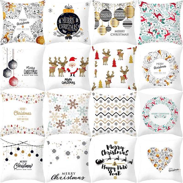 

christmas decorations for home navidad 2020 merry christmas pillow case cushion cover ornaments happy new year 2021