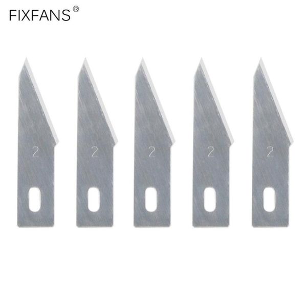 

fixfans large size 2# oblique angle fine point knife blades for hobby carving art craft work cutting model pcb repair hand tools