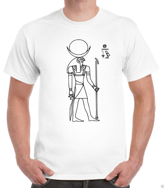 

2019 new fashion men casual brand clothing egyptian god khonsu t-shirt egyptology egypt hieroglyphs pharoah t-shirt