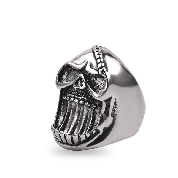 

cluster rings skull ring for men beer bottle opener anel masculino knuckle finger clasp componet decoration anillo hombre, Golden;silver