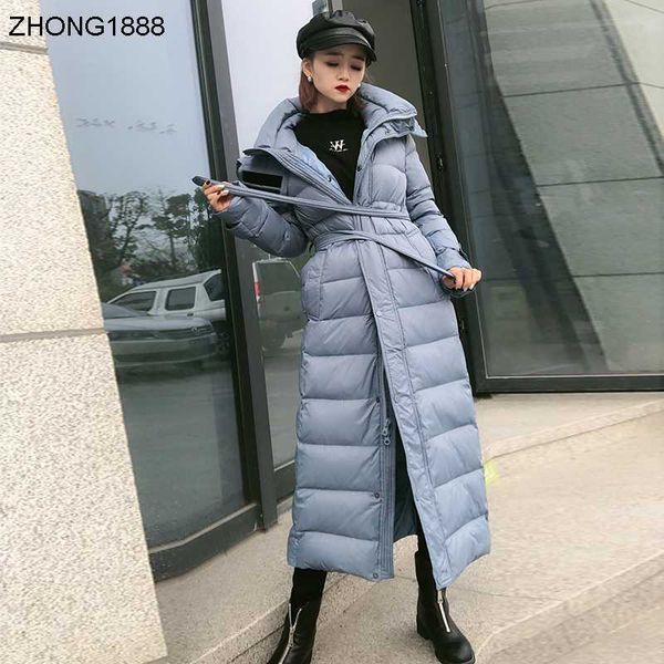 

women's down & parkas european jacket long over the knee, Black