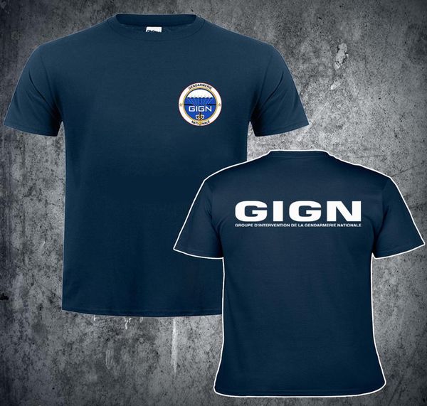 

2020 fashion inspired gign gendarmerie nationale men's design t shirt tee shirt
