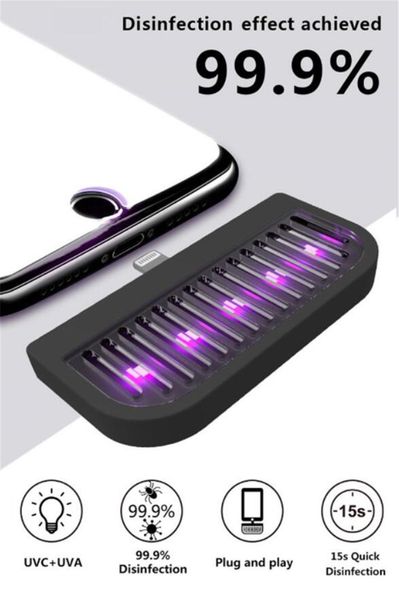 

pocket uv sterlilzer led ul traviolet disinfection lamp 99.9% sterilization rate uvc uva plug and play bacterial killer phone accessories